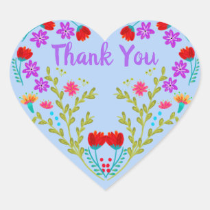 Sticker Cœur Fête de Quinceanera bleu clair Merci Mexicain