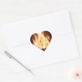 Sticker Cœur Feu (Enveloppe)