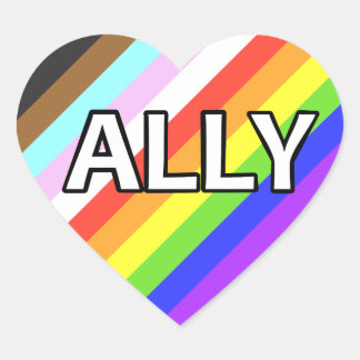 Sticker Cœur Feuille d'autocollant Ally Heart