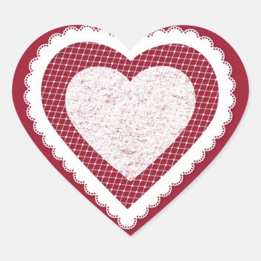 Sticker Cœur Feuille d'autocollants Frilly, Fancy Valentine Mar (Devant)