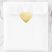 Sticker Cœur Feuille de faux or raffiné (Sac)