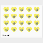Sticker Cœur Feuille verte pâle (Feuille)