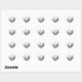 Sticker Cœur Feuille verte pâle (Feuille)