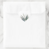 Sticker Cœur Feuille verte pâle (Sac)