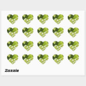Sticker Cœur Feuilles verts de vigne (Feuille)
