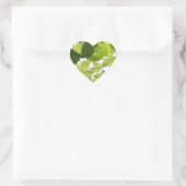 Sticker Cœur Feuilles verts de vigne (Sac)