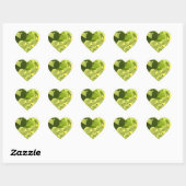 Sticker Cœur Feuilles verts de vigne (Feuille)