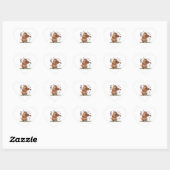 Sticker Cœur fiddler capybara (Feuille)