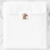 Sticker Cœur fiddler capybara (Sac)