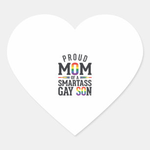 Sticker Cœur Fière maman d'un fils gay effronté Vintage T-shirt