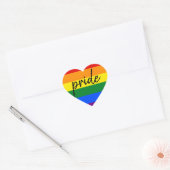 Sticker Cœur Fierté arc-en-ciel (Enveloppe)