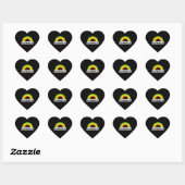 Sticker Cœur Fierté aromantique (Feuille)