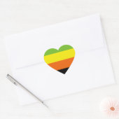 Sticker Cœur Fierté aromantique (Enveloppe)