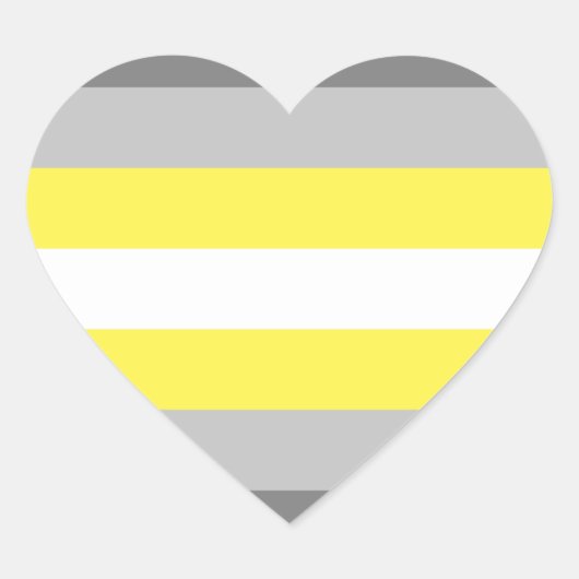 Sticker Cœur Fierté de Demigender (Devant)