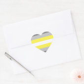 Sticker Cœur Fierté de Demigender (Enveloppe)