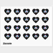 Sticker Cœur Fierté de jeu d'âge (Feuille)