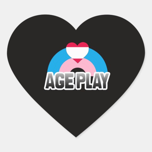 Sticker Cœur Fierté de jeu d'âge (Devant)