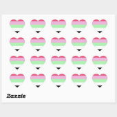 Sticker Cœur Fierté de récipromantique (Feuille)
