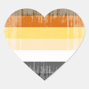 Sticker Cœur Fierté d'ours vintage