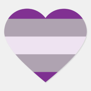Sticker Cœur Fierté grise sexuelle