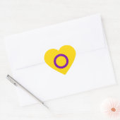 STICKER CŒUR FIERTÉ INTERSEXE (Enveloppe)