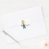 Sticker Cœur Figure de construction bâton (Enveloppe)
