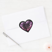 Sticker Cœur Filigree Goth Coeur rose (Enveloppe)