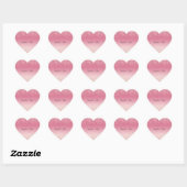 Sticker Cœur Fille Parties scintillant rose Ombre Sparkle (Feuille)