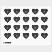 Sticker Cœur Fille qui aime simplement le service postal d'Hall (Feuille)