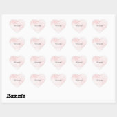 Sticker Cœur Fille rose blanc Aquarelle Animal Zebra Imprimer (Feuille)