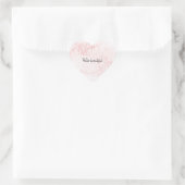 Sticker Cœur Fille rose blanc Aquarelle Animal Zebra Imprimer (Sac)