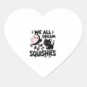 Sticker Cœur Filles Chat Rose Halloween Squishy Nous Rêvons Tou
