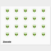Sticker Cœur Filles jamaïcaines DESIGNS (Feuille)
