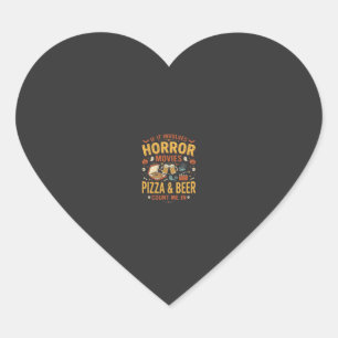 Sticker Cœur Films d'horreur Pizza Bière Halloween Design_1