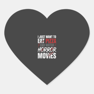 Sticker Cœur Films d'horreur Pizza Halloween Design_1