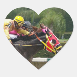Sticker Coeur Finish Race Horse