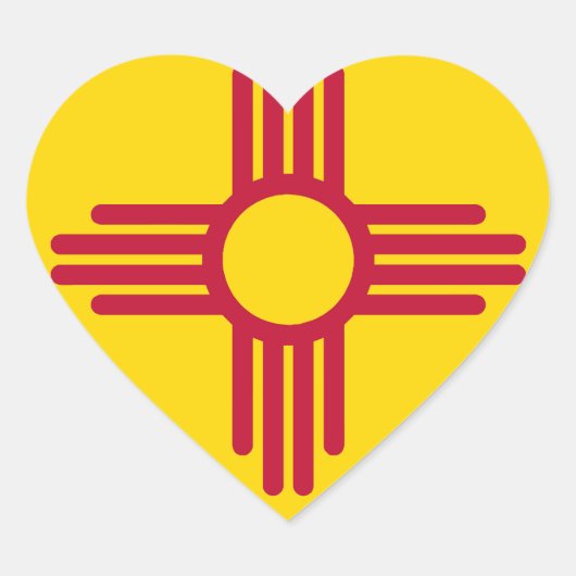 Sticker Cœur Flag du Nouveau-Mexique (Devant)