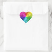 Sticker Cœur Flamme arc-en-ciel (Sac)