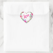 Sticker Cœur Fleur de la Saint Valentin (Sac)