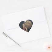 Sticker Cœur Fleur de lune (Enveloppe)