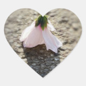 Sticker Cœur Fleur d'échecs (Devant)