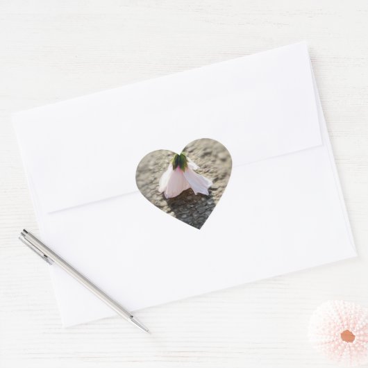 Sticker Cœur Fleur d'échecs (Enveloppe)