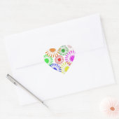 Sticker Cœur Fleur en panne (Enveloppe)