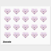 Sticker Cœur Fleur Pansy Rose Faille Fleur Fleur Avec Amour (Feuille)