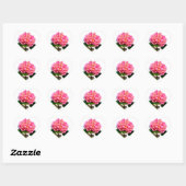 Sticker Cœur Fleur rose rose rose Hydrangea (Feuille)