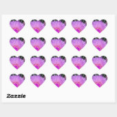 Sticker Cœur Fleur violet et rose (Feuille)