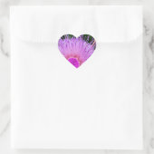 Sticker Cœur Fleur violet et rose (Sac)