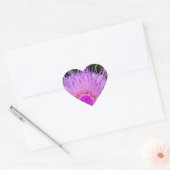 Sticker Cœur Fleur violet et rose (Enveloppe)