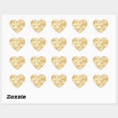 Sticker Cœur Fleurs (Feuille)