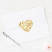 Sticker Cœur Fleurs (Enveloppe)